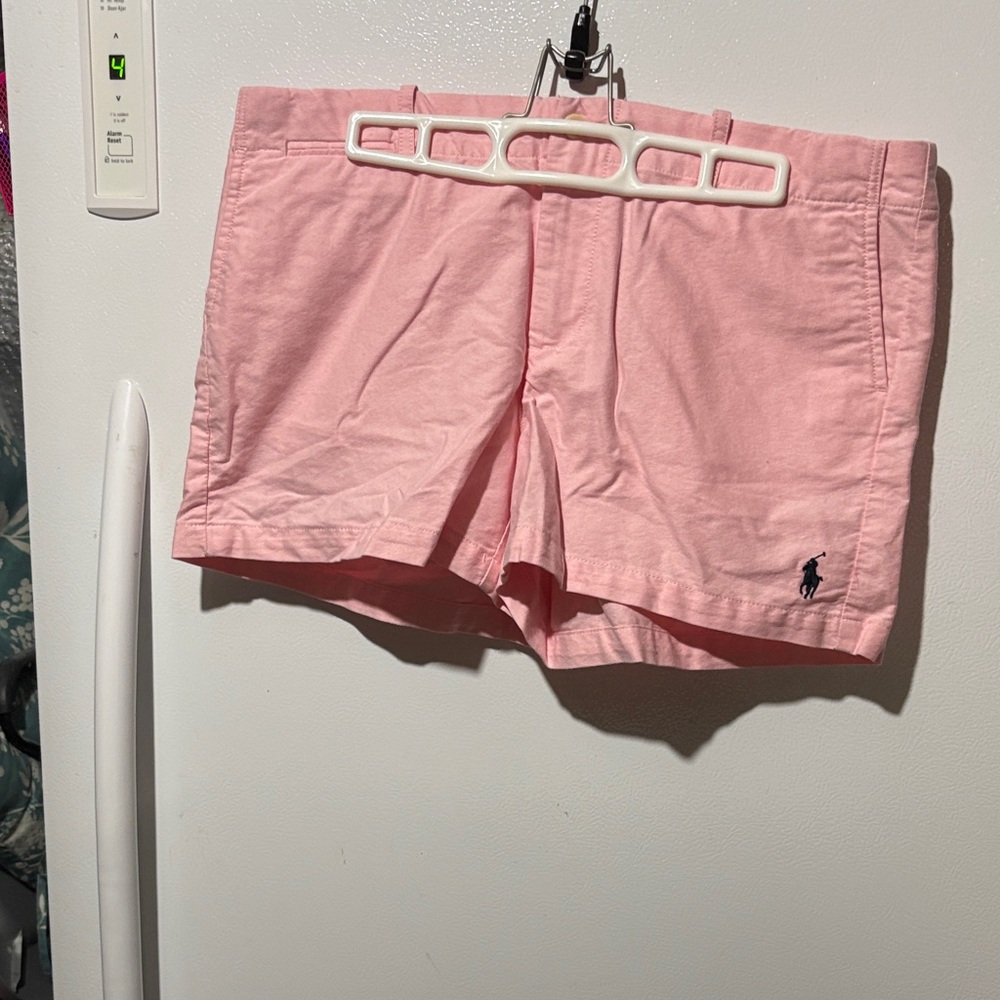 Ralph Lauren Light Pink High-Waist Cotton Shorts